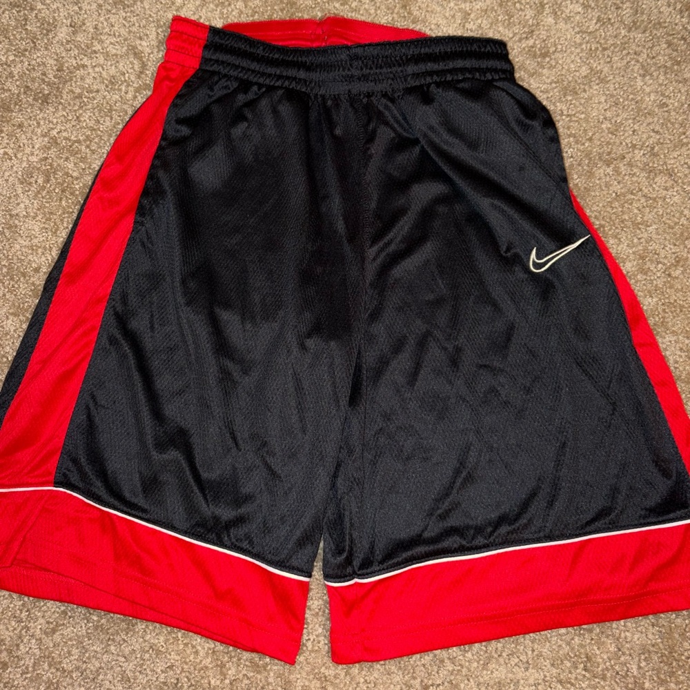 Nike Black and Red Sports Shorts
